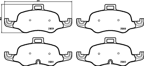 A.B.S. P 85 160 BREMBO BREMSBELÄGE, RICHTUNGSGEBUNDEN Bremsbelagsatz, Scheibenbremse